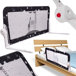 Barieră de protecție neagră pentru pat 120 cm