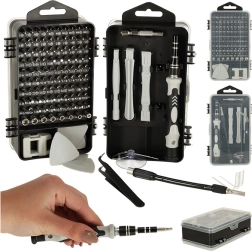 Set de șurubelnițe și biți de precizie, 115 piese