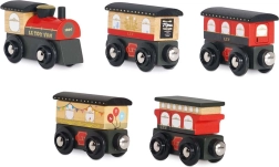Le Toy Van trenuleț din lemn Royal Express cu vagoane