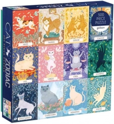 Puzzle Zodiacul Pisicilor 500 de piese de la Galison