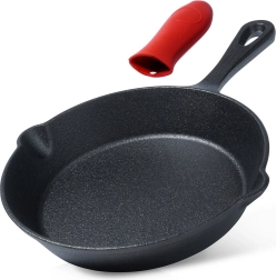 Tigaie din fontă cu mânecă din silicon 20 cm