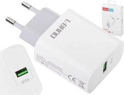 Încărcător de rețea USB 15 W cu încărcare rapidă QC 3.0 L-BRNO alb
