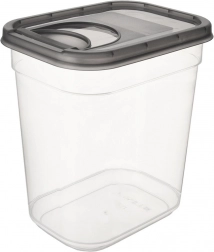 Cutie din plastic pentru alimente vrac cu dozator Grey 1,9 l