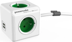 Prelungitor PowerCube Extended USB 1,5 m verde