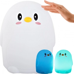 Lumină de noapte pentru copii Pinguin cu iluminare de fundal RGB și control tactil