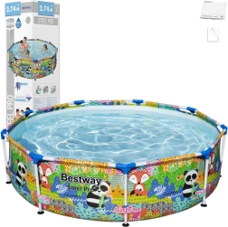 Piscină colorată pentru copii cu cadru BESTWAY 274 × 66 cm
