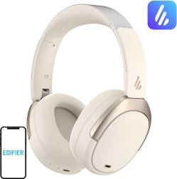 Căști wireless Edifier W80 bej cu ANC și Hi-Res Audio
