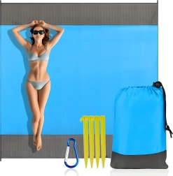 Pătură mare de plajă și picnic, impermeabilă, 210 × 200 cm, cu husă