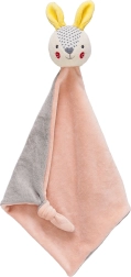 Petit Collage doudou iepuraș roz din bumbac organic