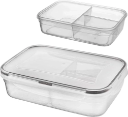 Cutie pentru alimente compartimentată cu capac și garnitură 1 l