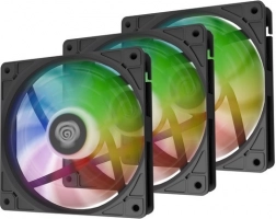 Set de 3 ventilatoare GENESIS Oxal 120 ARGB, negre