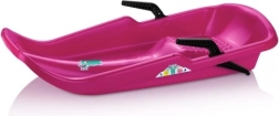 Sanie Boby Twister Monster din plastic cu frâne – Roz