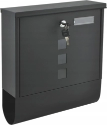 Cutie poștală din oțel antracit cu încuietoare