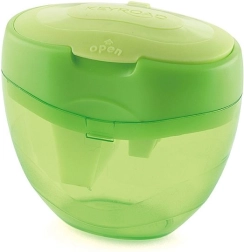 Ascuțitoare Keyroad Tri Plus cu container, verde