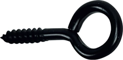 Ochet închis cu șurub 14 × 25 mm, negru (10 buc.)