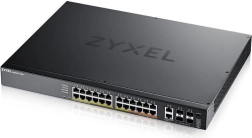Switch de acces L3 cu 24× PoE, 10GbE RJ‑45 și 4× 10GbE SFP+