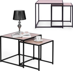 Set de 2 mese de cafea în design loft