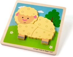 Puzzle Mozaic Oiță de Bigjigs Toys