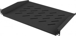 Poliță universală 1U pentru rack de 19" 483 × 315 mm, neagră
