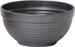 Jardinieră Misa grafit 26 cm – ghiveci din plastic cu relief