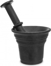 Mojar din fontă pentru condimente, negru