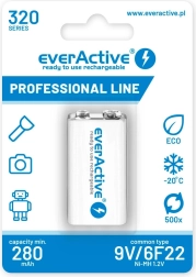 Acumulator everActive 9V 320 mAh Ni-MH gata de utilizare