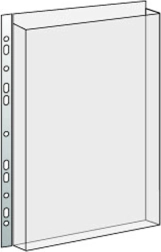 Husă transparentă pentru cataloage cu euro-agățătoare A4, 180 microni, 240 × 310 × 20 mm