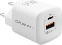 încărcător de rețea 35 W GaN Ultra, USB‑C PD + USB‑A, alb