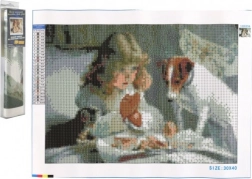 Pictură cu diamante Așteptare 30 × 40 cm