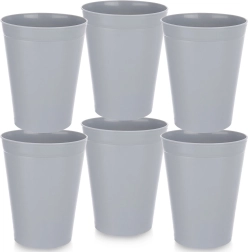 Pahare din plastic SANDY gri 300 ml, 6 buc
