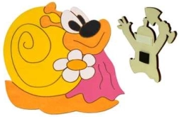 Magnet decorativ din lemn „Melc”