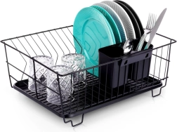 Scurgător de vase negru 40 × 33 × 17 cm