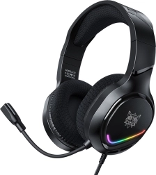 Căști de gaming Onikuma X31 cu iluminare RGB și difuzoare de 50 mm