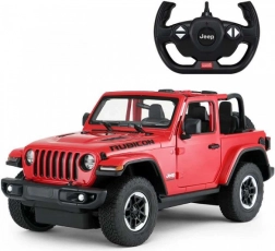 Jeep Wrangler Rubicon 1:14 model controlat prin radio Rastar 2,4 GHz – roșu