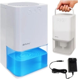 Dezumidificator de aer cu iluminare LED și temporizator RUHHY, alb