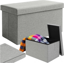 Canapea cu spațiu de depozitare gri 60x30x30 cm Ruhhy