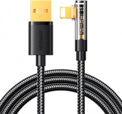 cablu unghiular usb‑a la lightning 1,2 m negru joyroom