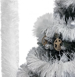 ghirlandă albă de Crăciun 6 m RUHHY