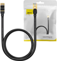 Cablu Ethernet Baseus RJ45, 10 Gb/s, 1 m, negru