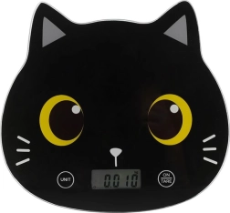 Cântar de bucătărie digital pisică, negru