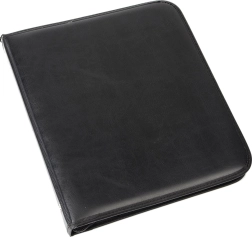 Diplomat A5 negru mat cu mecanism cu 4 inele