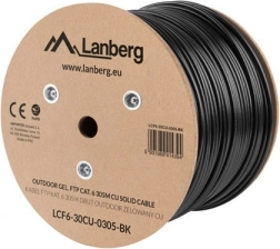 Lanberg cablu exterior FTP Cat 6 gelificat 305m, negru