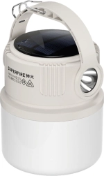 Lampă de camping Superfire T22 cu încărcare solară și iluminare 360°