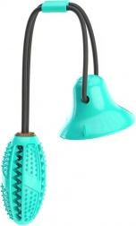 Jucărie interactivă pentru câini cu ventuză și dozare de recompense, jucărie dentară – turcoaz