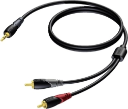 Cablu audio jack stereo de 3,5 mm la 2× RCA (cinch) 3 m