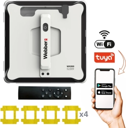 Robot de curățare a ferestrelor Webber cu aplicație și rezervor