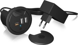 IB-HUB1407 încărcător de birou cu 3 porturi, 2x USB-A, 1x USB-C, orificiu 60 mm