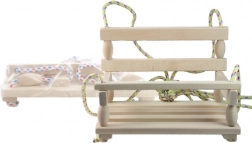 Leagăn suspendat din lemn pentru copii, natur