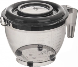 Bol pentru amestec cu capac și pahar gradat 2,5 l, gri