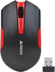Mouse wireless V-Track negru-roșu